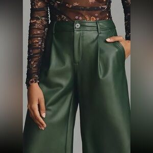 By Anthropologie Faux leather culottes
